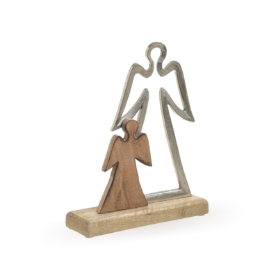 Christmas Angel And Wooden Decoration