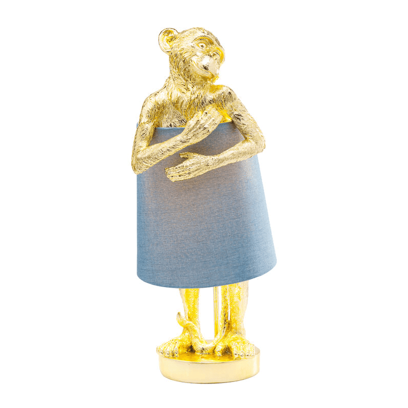 KARE Table Lamp Animal Monkey Gold Blue