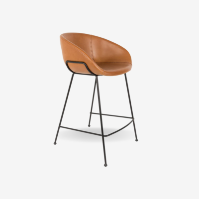 Barstool Feston in brown tone with metal construction