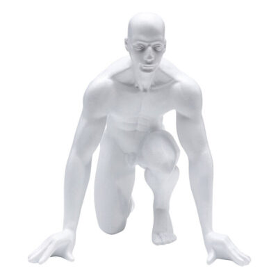 KARE Deco-Figurine Runner-White 25cm