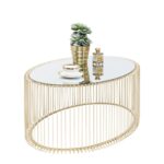 Coffee table wire uno brass 60x90cm