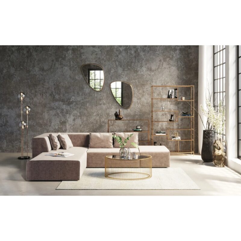 Coffee table wire uno brass 60x90cm (3)