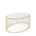 Coffee table wire uno brass 60x90cm (5)
