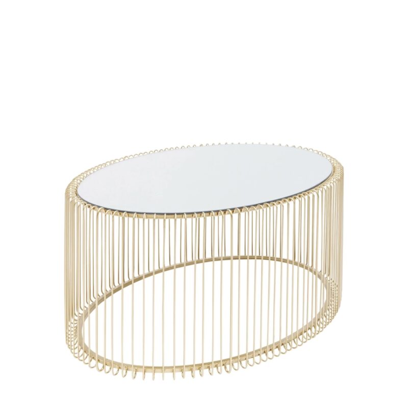 Coffee table wire uno brass 60x90cm (5)