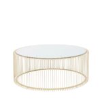 Coffee table wire uno brass 60x90cm (6)