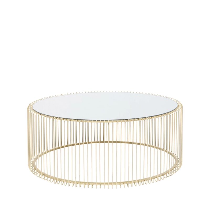 Coffee table wire uno brass 60x90cm (6)