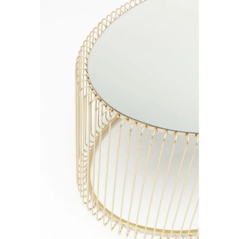 Coffee table wire uno brass 60x90cm (7)