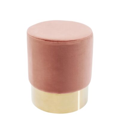 Stool cherry mauve brass Ø35cm