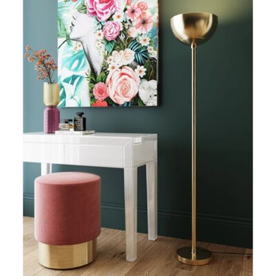 Stool cherry mauve brass Ø35cm (2)