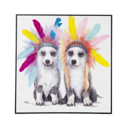 KARE-Picture Touched Chief Dogs-70x70cm