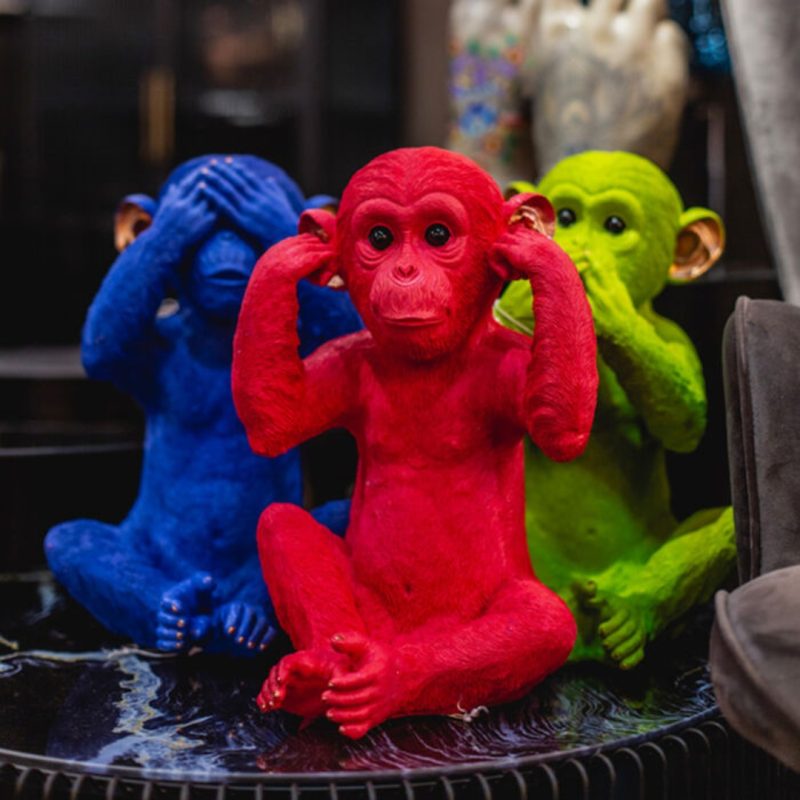 Kare Money Box Monkey Iwazaru Lime (3)