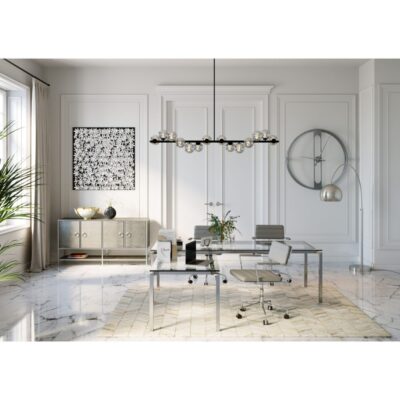 Wall Clock Clip Silver Ø107cm (2)