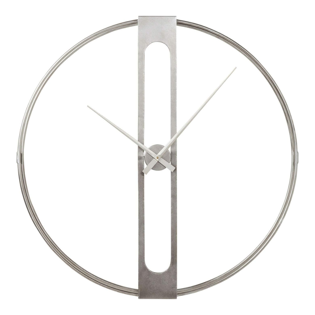 Wall Clock Clip Silver Ø107cm