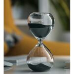 Hourglass timer black 20cm (2)