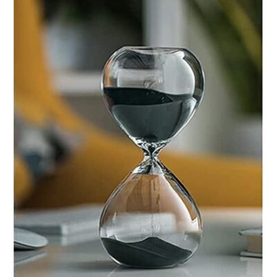 Hourglass timer black 20cm (2)