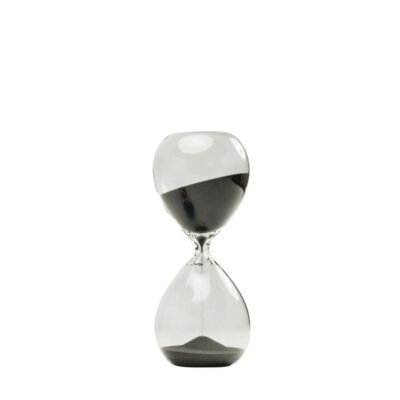 Hourglass timer black 20cm