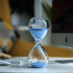 Hourglass timer blue 20cm (2)