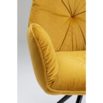 Swivel Chair With Armrest Mila Yellow (11)