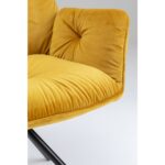 Swivel Chair With Armrest Mila Yellow (13)