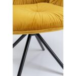 Swivel Chair With Armrest Mila Yellow (14)