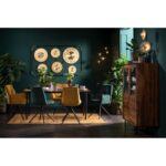 Swivel Chair With Armrest Mila Yellow (2)