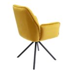 Swivel Chair With Armrest Mila Yellow (6)