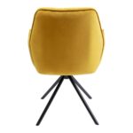 Swivel Chair With Armrest Mila Yellow (7)