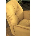 Swivel Chair With Armrest Mila Yellow (9)