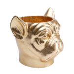Deco planter bulldog gold (2)