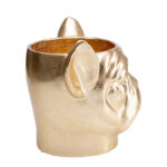 Deco planter bulldog gold (3)