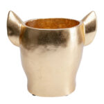 Deco planter bulldog gold (4)