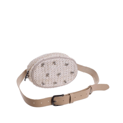 Belt bag with pearls