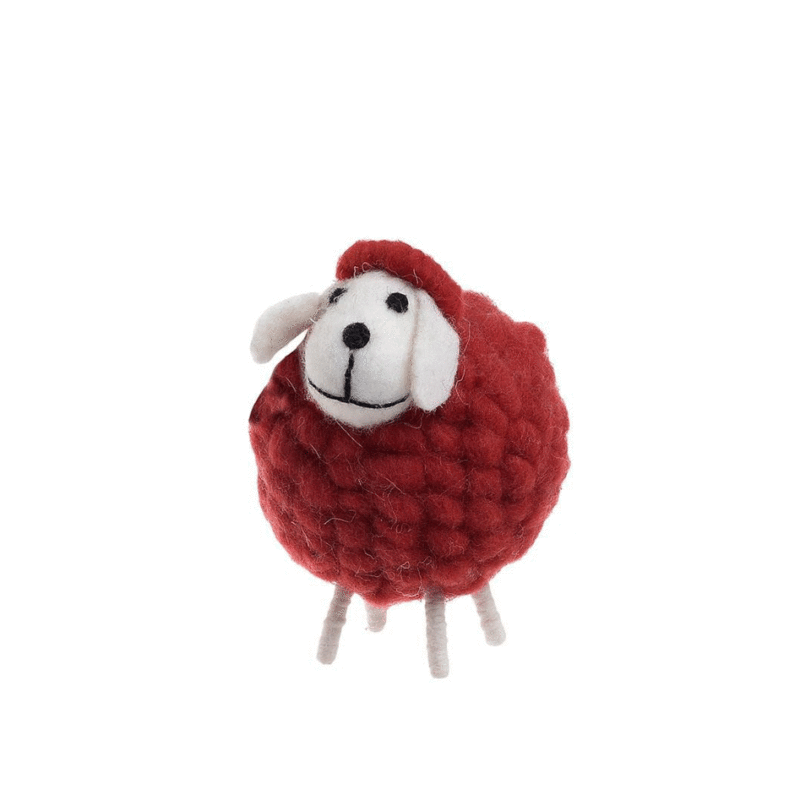 Fabric sheep red