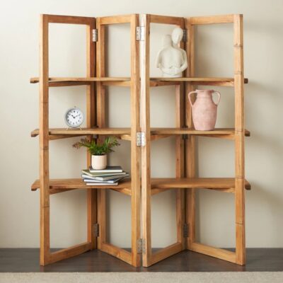 Wooden foldable shelves natural 122cm (2)