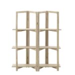 Wooden Foldable Shelves Natural 122cm