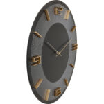 KARE Wall Clock Leonardo Black/Gold 50 - Image 2