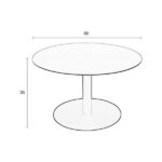 Coffee Table Snow Brushed Brass - Image 4