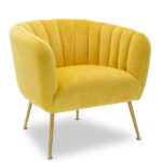 Armchair Poison Yellow Velvet