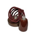 Burgundy Ceramic Pendant Light - Image 3