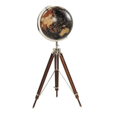 Deco Object Globe Earth Black