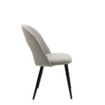 Chair Jonah Metallic Black Velvet Gray - Image 3