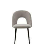 Chair Jonah Metallic Black Velvet Gray - Image 2