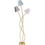 KARE Floor Lamp Flexible Velvet Brass Tre - Image 2