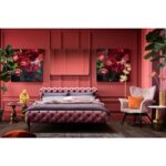 KARE Bed Desire Velvet Mauve 160x200cm - Image 4