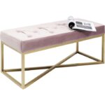 KARE Bench Crossover Rose Brass - Image 2