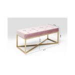 KARE Bench Crossover Rose Brass - Image 3