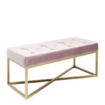 KARE Bench Crossover Rose Brass