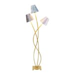 KARE Floor Lamp Flexible Velvet Brass Tre