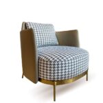 Armchair Lord Grey Houndstooth