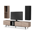 Tv Unit Diany in walnut-black